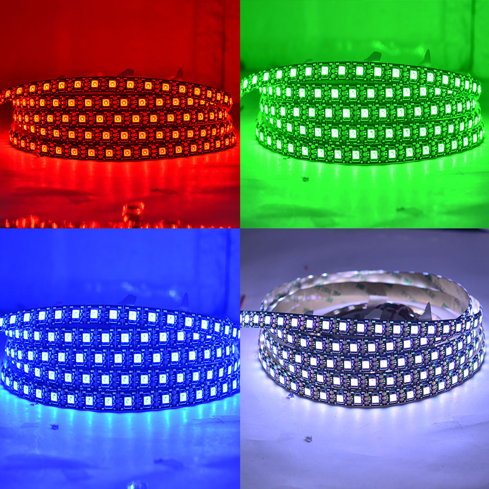 SK6812 (Upgraded WS2812B) RGB 96LEDS/M DC5V 10MM-Wide Digital Intelligent Addressable LED Strip Lights - 5m/16.4ft per roll SK6812 (Upgraded WS2812B) RGB 96LEDS/M DC5V 10MM-Wide Digital Intelligent Addressable LED Strip Lights - 5m/16.4ft per roll
